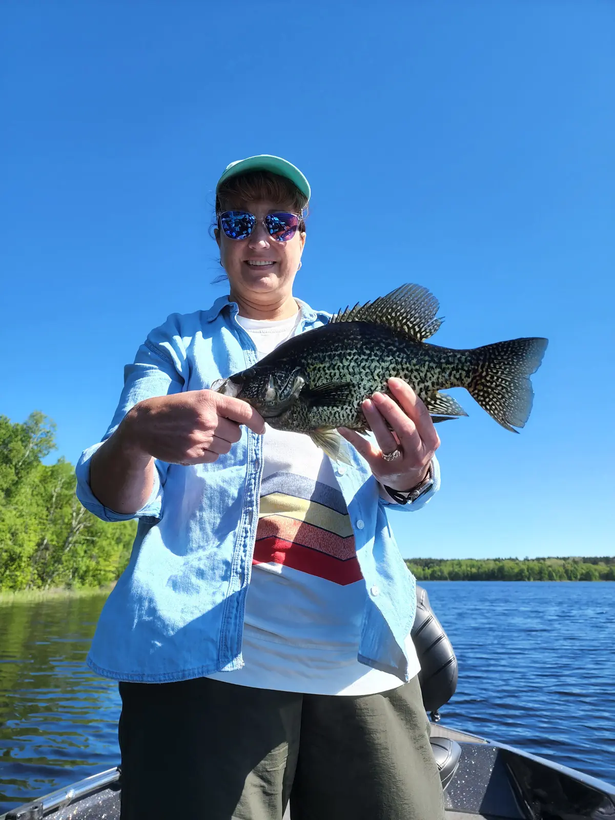 Black crappie caught during a Sand Lake Fishing Guide trip